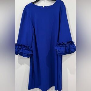 Royal Blue Ruffle Sleeve Dress